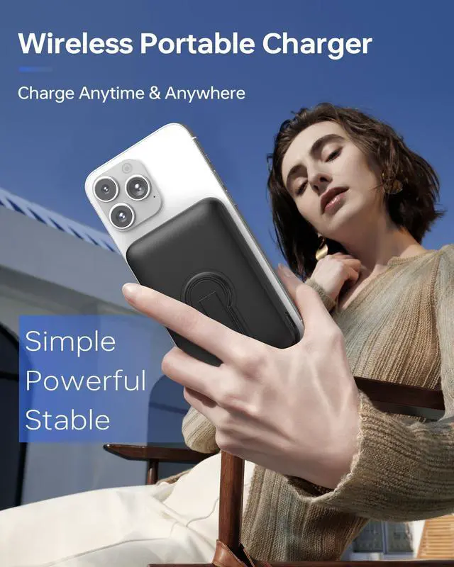 Alt view image 2 of 7 - For Magsafe Power Bank Portable Charger 12000mAh