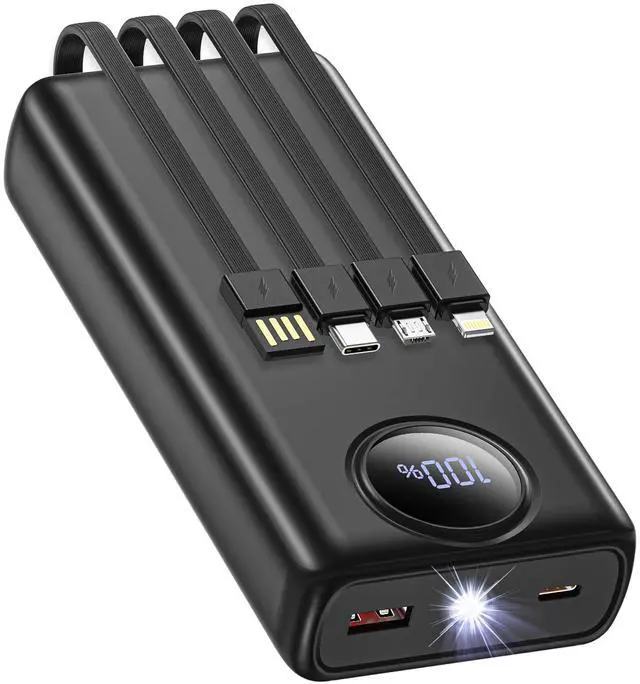 Main image of 20000mAh Power Bank with Built in Cables