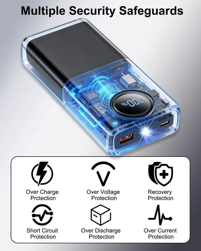 Alt view image 5 of 7 - 20000mAh Power Bank with Built in Cables