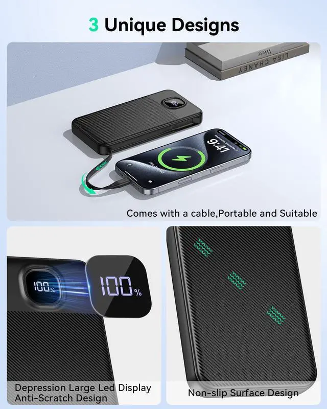 Alt view image 4 of 7 - Power Bank with Built in Cable