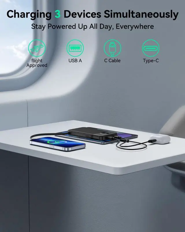 Alt view image 5 of 7 - Power Bank with Built in Cable
