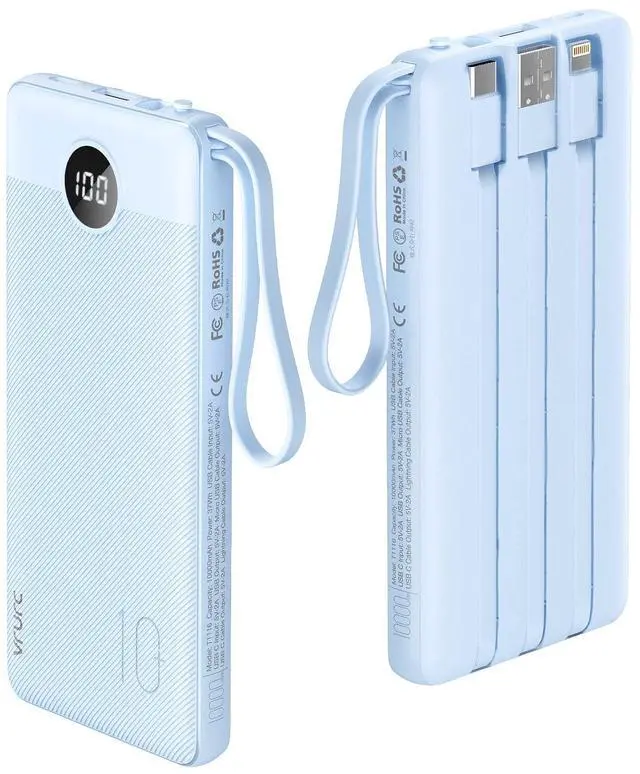 Main image of Power Bank 10000mAh With Built in Cables