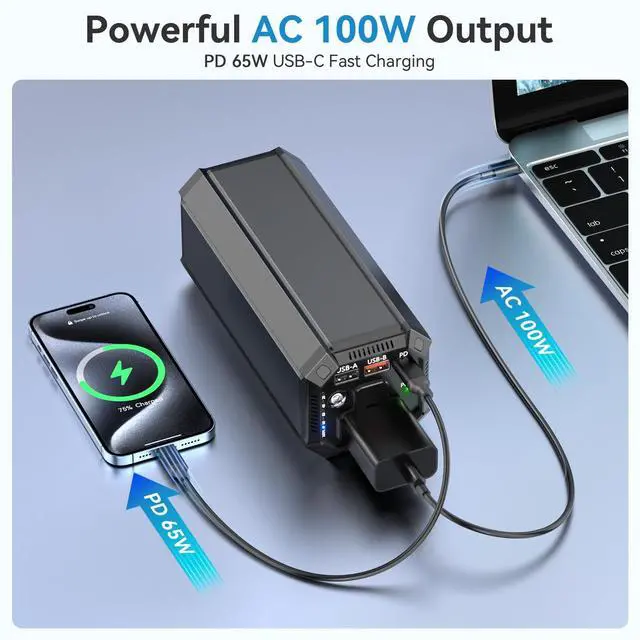 Alt view image 3 of 7 - Portable Laptop Power Bank
