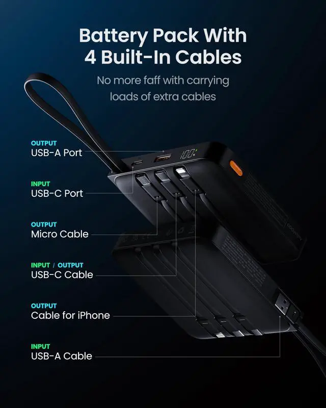 Alt view image 3 of 7 - Power Bank 22.5W 20000mAh Powerbank Fast Charging