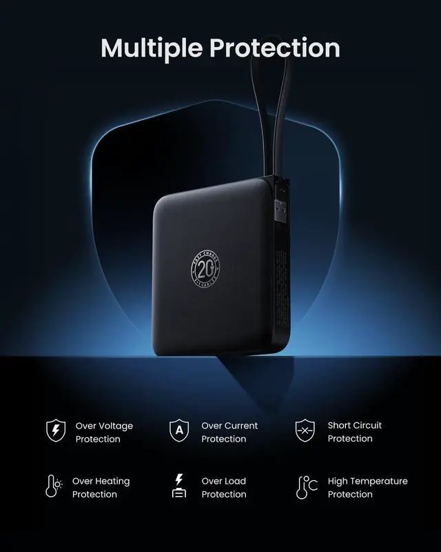 Alt view image 7 of 7 - Power Bank 22.5W 20000mAh Powerbank Fast Charging