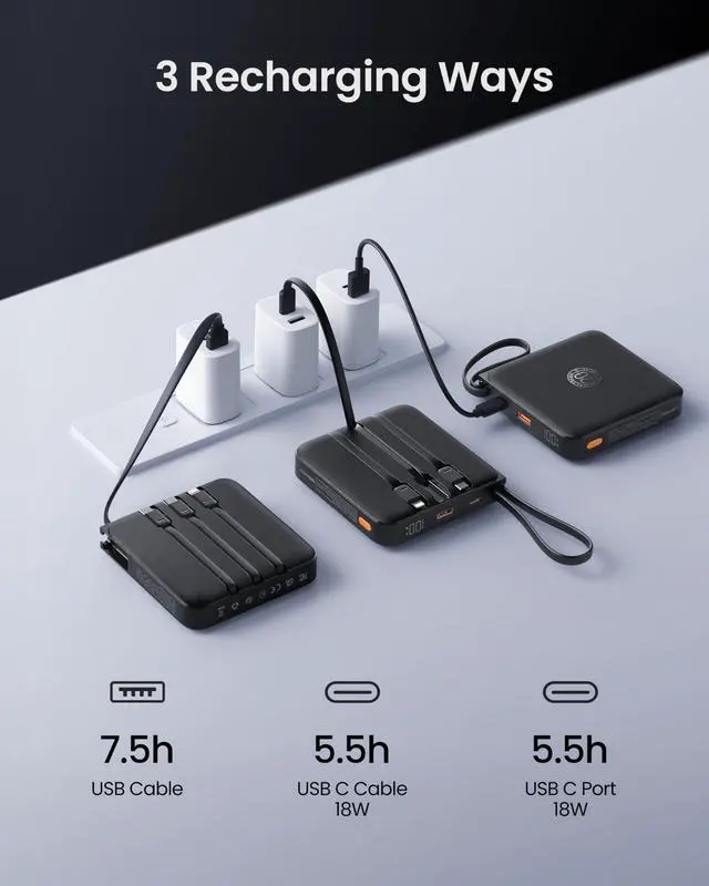 Alt view image 6 of 7 - Power Bank 22.5W 20000mAh Powerbank Fast Charging