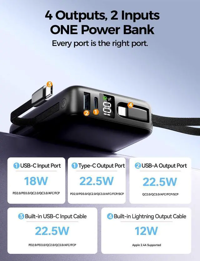 Alt view image 6 of 7 - Power Bank 26800mAh Portable Charger Battery Pack