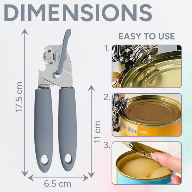 Alt view image 3 of 6 - Natural Soft Grip Tin Opener Stylish Kitchen Tool