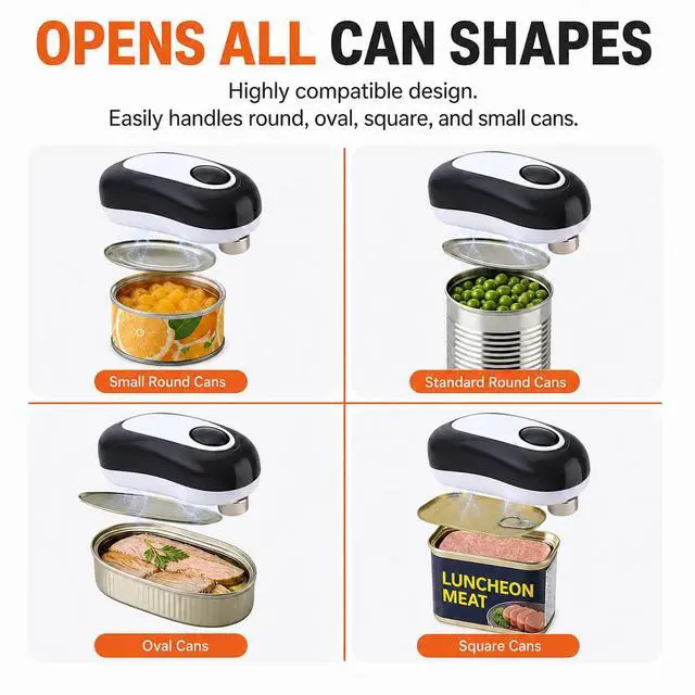 Alt view image 4 of 6 - Electric Can Opener with Auto Off Cut for Arthritic Hands
