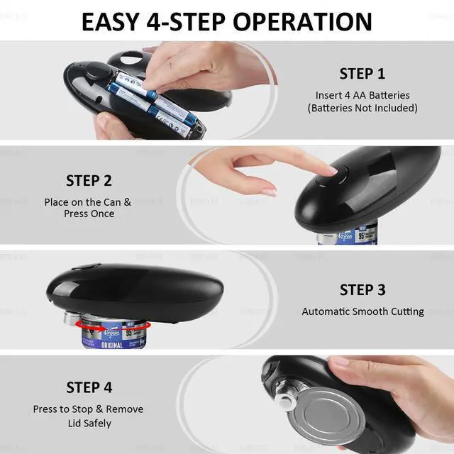 Alt view image 2 of 6 - Electric Can Opener One Touch Automatic Tin Opener