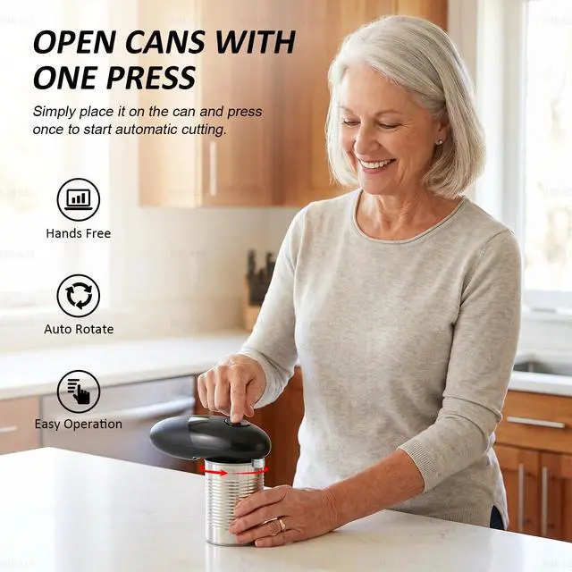 Alt view image 3 of 6 - Electric Can Opener One Touch Automatic Tin Opener