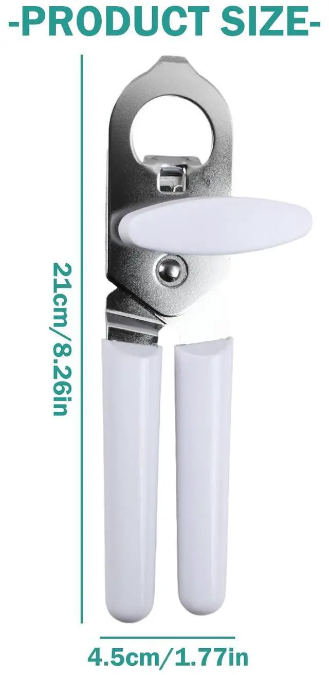Alt view image 2 of 6 - Tin Opener & Bottle Opener - Premium Stainless Steel Manual Can Opener with Comfortable Soft Grip