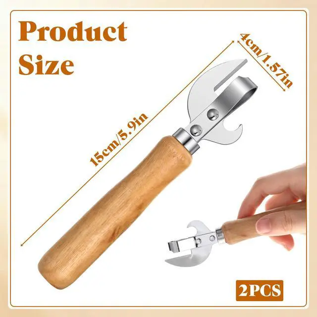 Alt view image 2 of 6 - 2pcs Stainless Steel Can Opener Manual