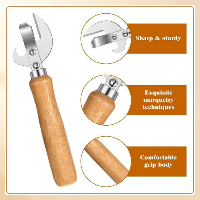 Alt view image 3 of 6 - 2pcs Stainless Steel Can Opener Manual