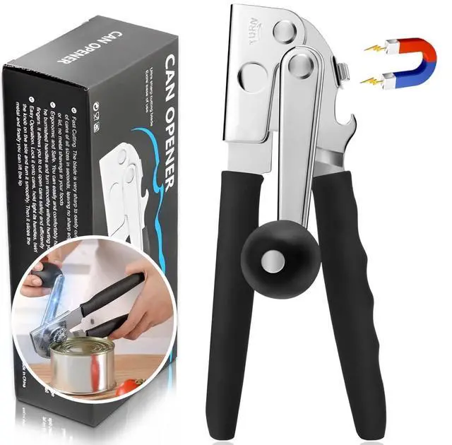 Main image of Hand Crank Can Opener with Comfortable Extra-Long Handles