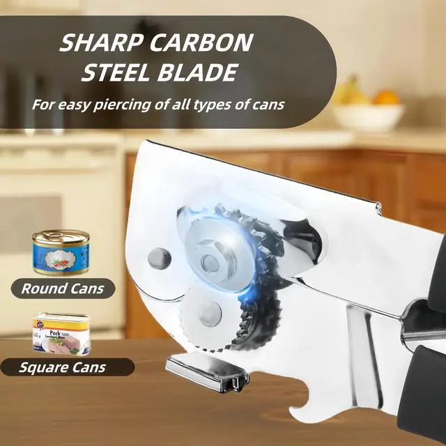 Alt view image 4 of 6 - Hand Crank Can Opener with Comfortable Extra-Long Handles