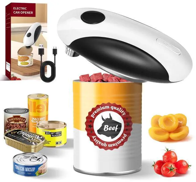 Main image of Rechargeable Electric Can Opener One-Touch Automatic Tin Opener