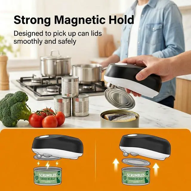 Alt view image 3 of 6 - Electric Tin Opener with Smooth Edge Cut for All Can Types