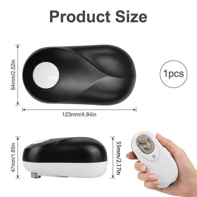 Alt view image 6 of 6 - Electric Tin Opener with Smooth Edge Cut for All Can Types