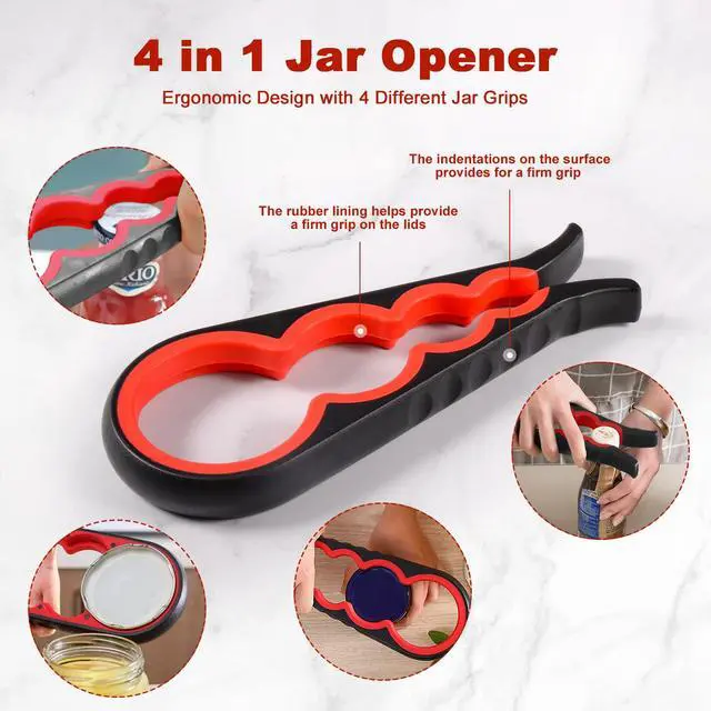 Alt view image 3 of 6 - Jar Opener for Weak Hands - 5 Pack Bottle Openers for Arthritis