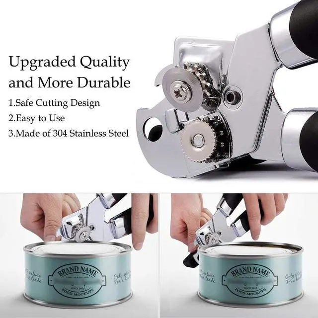 Alt view image 3 of 6 - Tin Openers Can Opener 3-in-1 Stainless Steel Manual Tin Openers