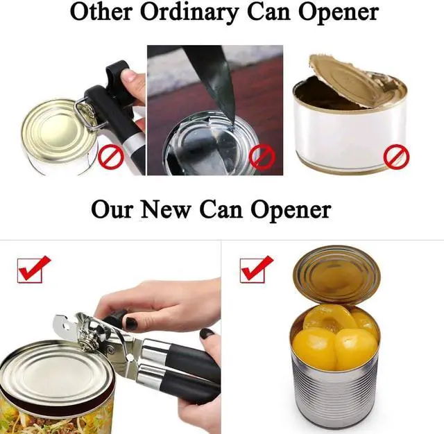 Alt view image 2 of 6 - Tin Openers Can Opener 3-in-1 Stainless Steel Manual Tin Openers