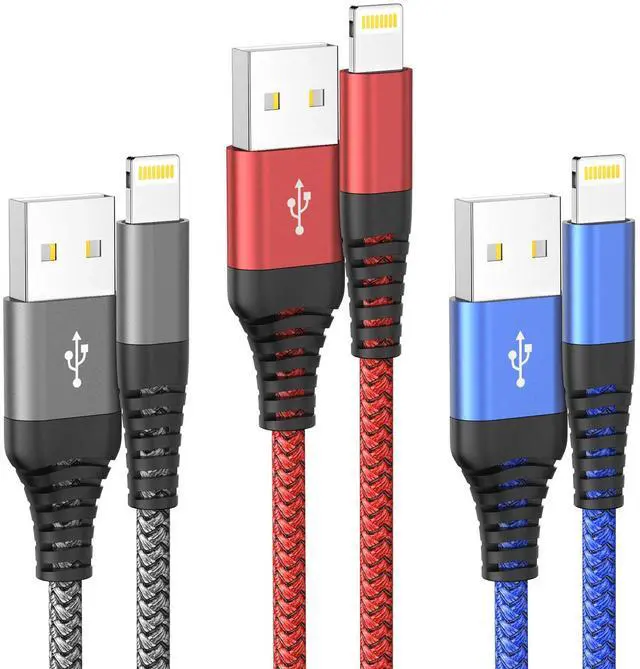 Main image of Ofuca iPhone Charger Cable 3Pack 1M/3FT MFi Certified iPhone Charger