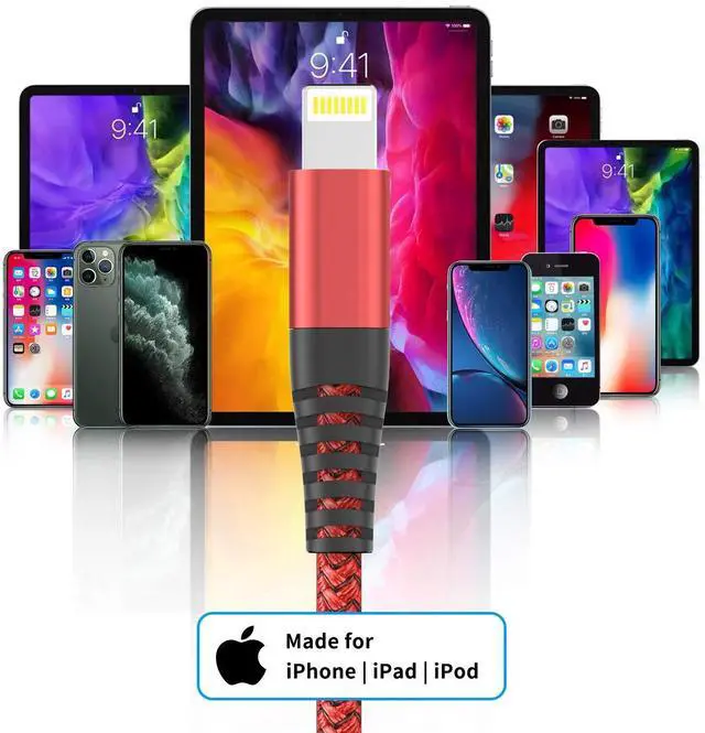 Alt view image 6 of 6 - Ofuca iPhone Charger Cable 3Pack 1M/3FT MFi Certified iPhone Charger
