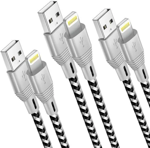 Main image of iPhone Charger 2M Long Lightning Cable 3 Pack
