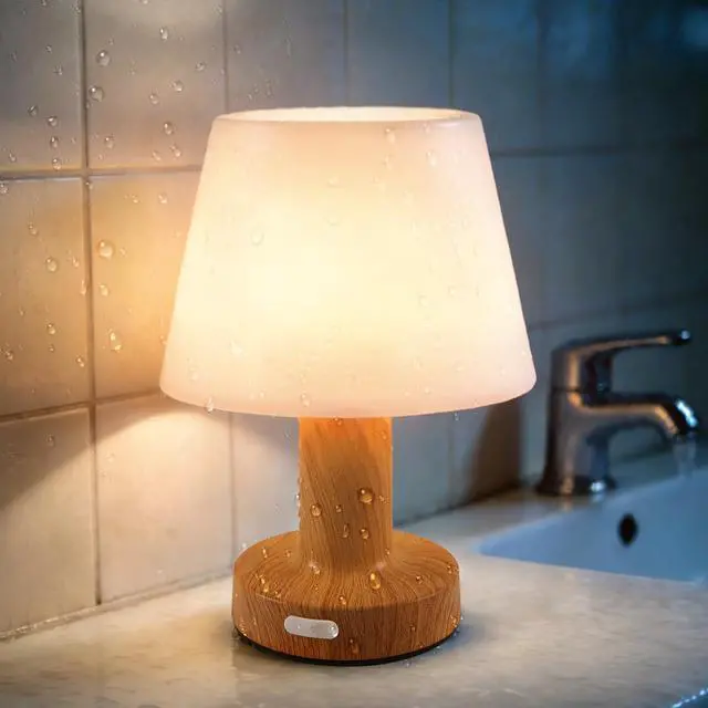 Main image of Shower Lamp Waterproof Cordless Table Lamp 3-Color Dimmable Light