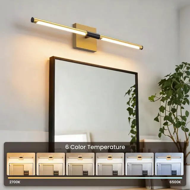 Alt view image 4 of 7 - 24 Inch Modern Bathroom Vanity Light with Rotatable Bar
