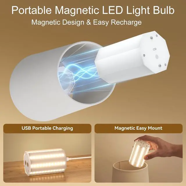 Alt view image 3 of 5 - Battery Rechargeable Wall Lights Set of 2 | 15000mAh