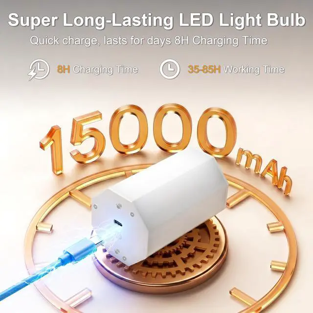 Alt view image 2 of 5 - Battery Rechargeable Wall Lights Set of 2 | 15000mAh