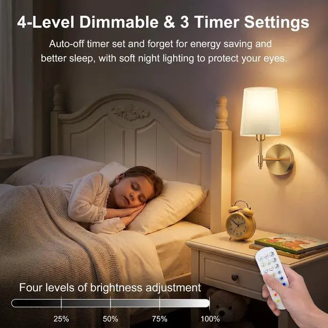 Alt view image 5 of 5 - Battery Rechargeable Wall Lights Set of 2 | 15000mAh