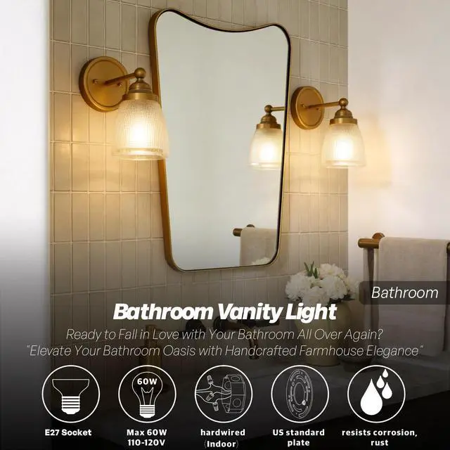 Alt view image 7 of 7 - Industrial Wall Light Sconce with Clear Ribbed Glass Lampshade