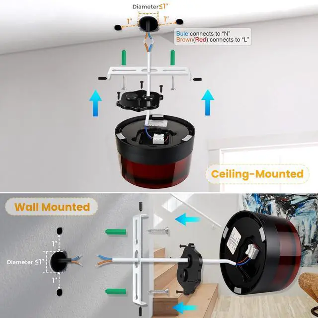 Alt view image 4 of 5 - 9W LED Wall Light Outdoor & Indoor IP65 Waterproof