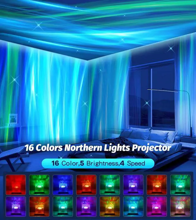 Alt view image 2 of 5 - Northern Lights Aurora Projector Light