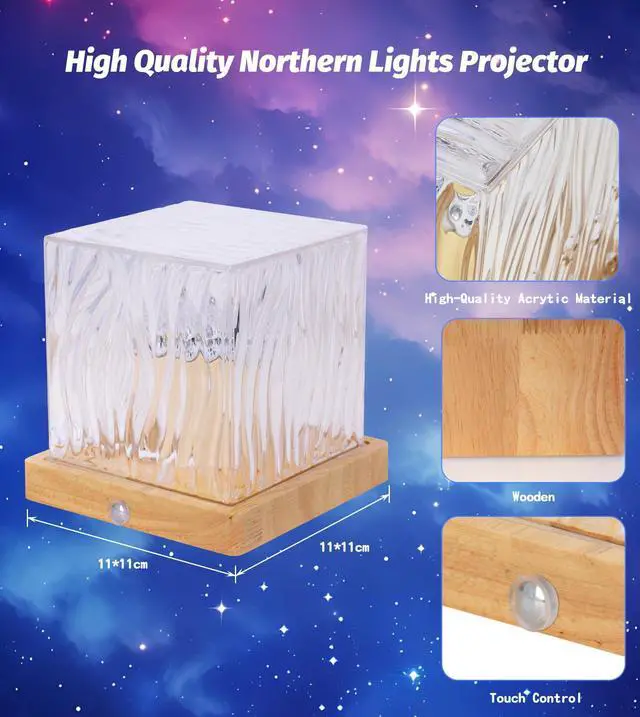 Alt view image 5 of 5 - Northern Lights Aurora Projector Light