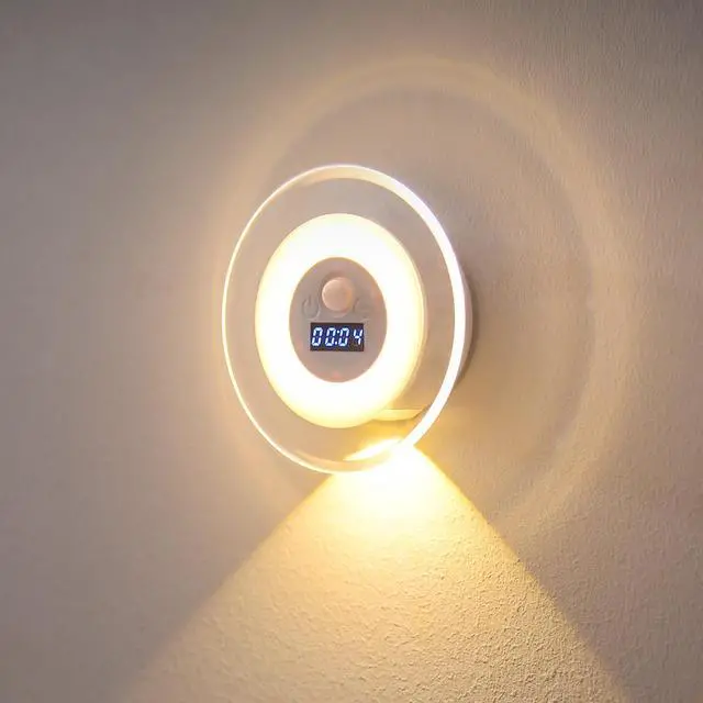 Main image of LED Motion Sensor Night Light with Clock Display