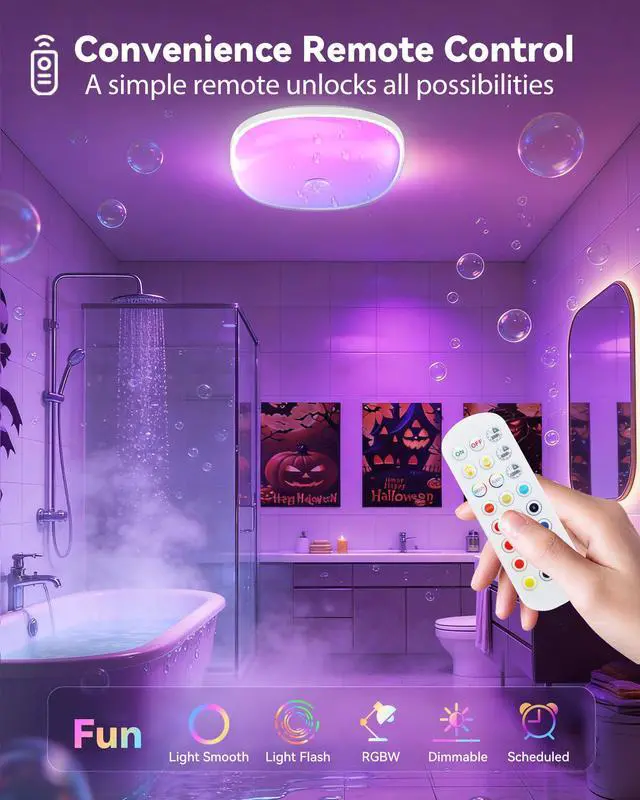 Alt view image 4 of 5 - IP65 Waterproof Rechargeable Shower Light - 6 300LM Bright
