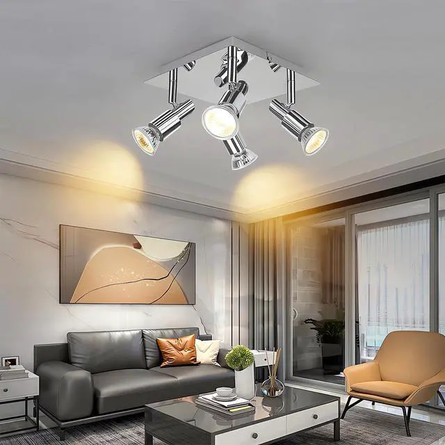 Alt view image 4 of 4 - Adjustable 4 Way Ceiling Spotlight Fitting