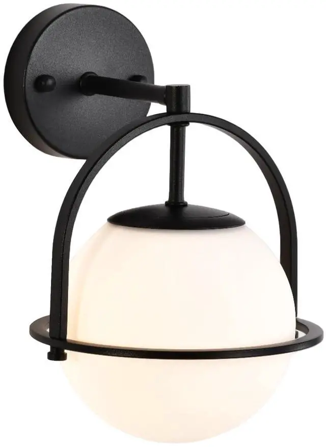 Main image of Black Globe Wall Light