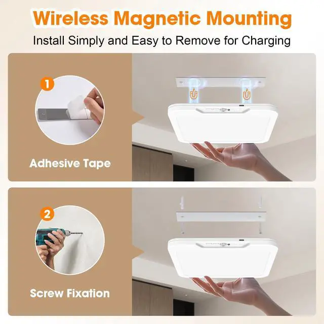 Alt view image 4 of 5 - 2 Pack Motion Sensor Ceiling Light