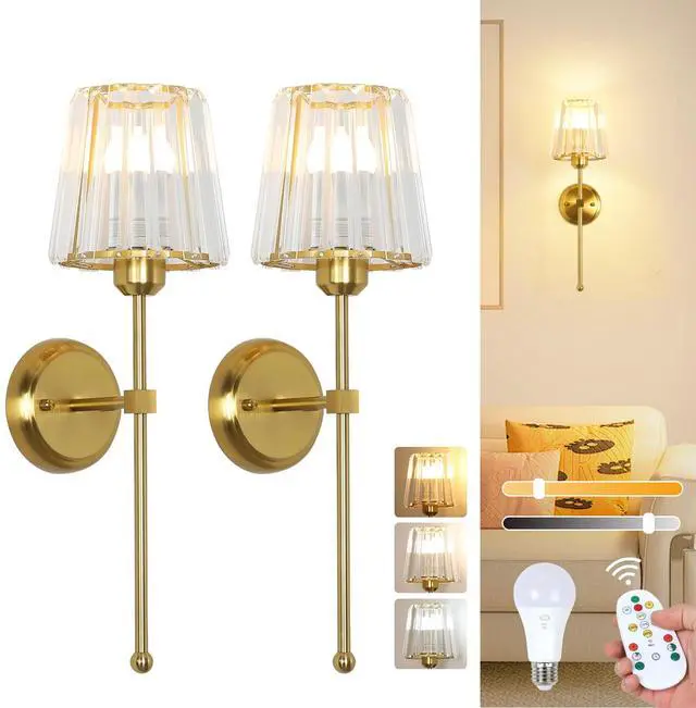 Main image of Battery Operated Wall Lights Set of 2