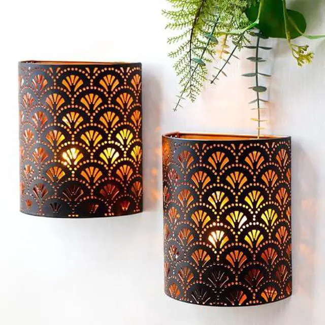 Alt view image 2 of 7 - Set of 2 Battery Powered Lamp 20cm H Wall Sconce Lighting