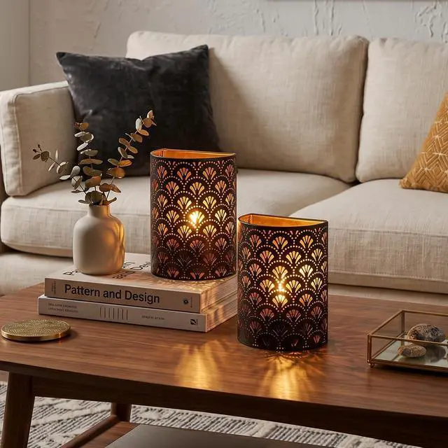 Alt view image 4 of 7 - Set of 2 Battery Powered Lamp 20cm H Wall Sconce Lighting