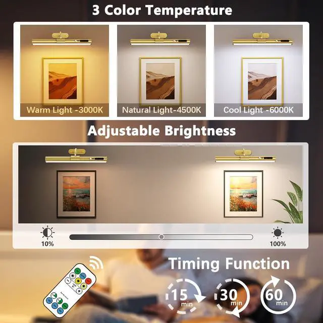 Alt view image 3 of 7 - Motion Sensor Battery Operated Wall Lights