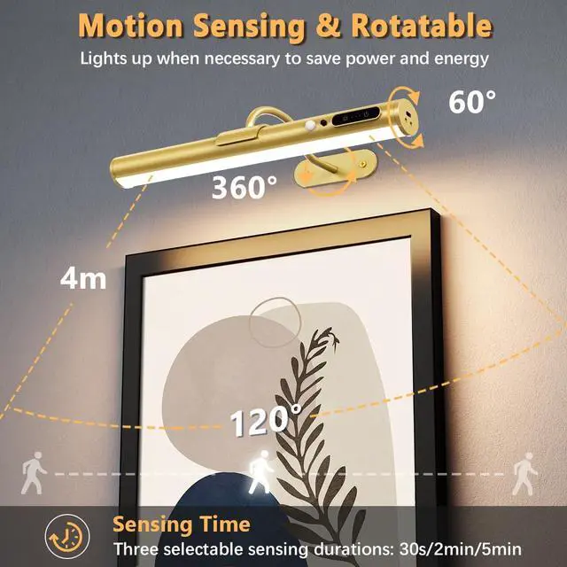 Alt view image 5 of 7 - Motion Sensor Battery Operated Wall Lights