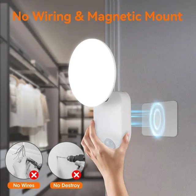 Alt view image 3 of 5 - Rechargeable Motion Sensor Wall Light with Remote