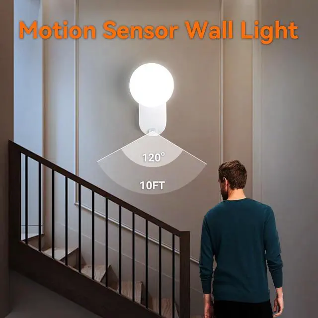 Alt view image 5 of 5 - Rechargeable Motion Sensor Wall Light with Remote